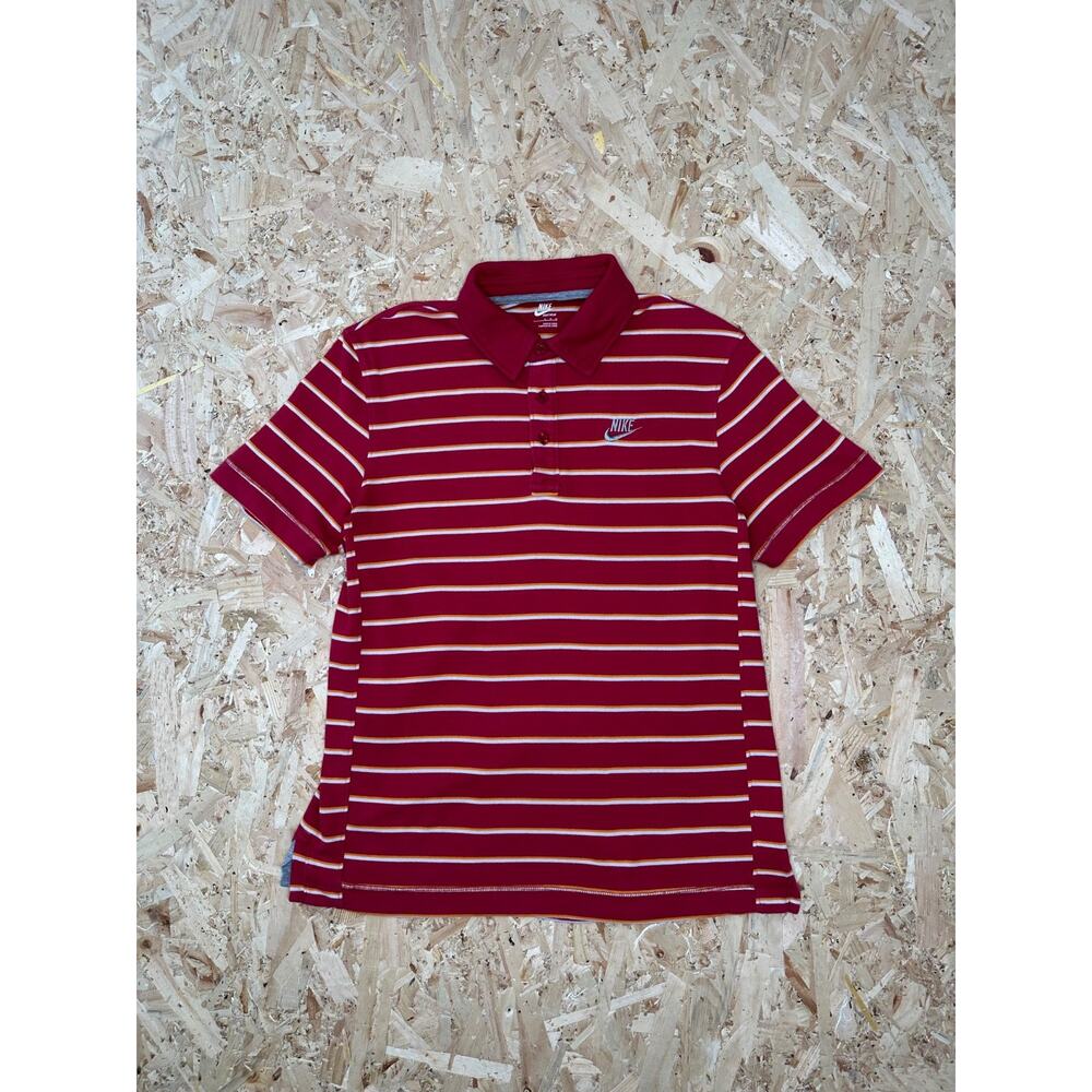 Nike Striped Polo Shirt Sz M